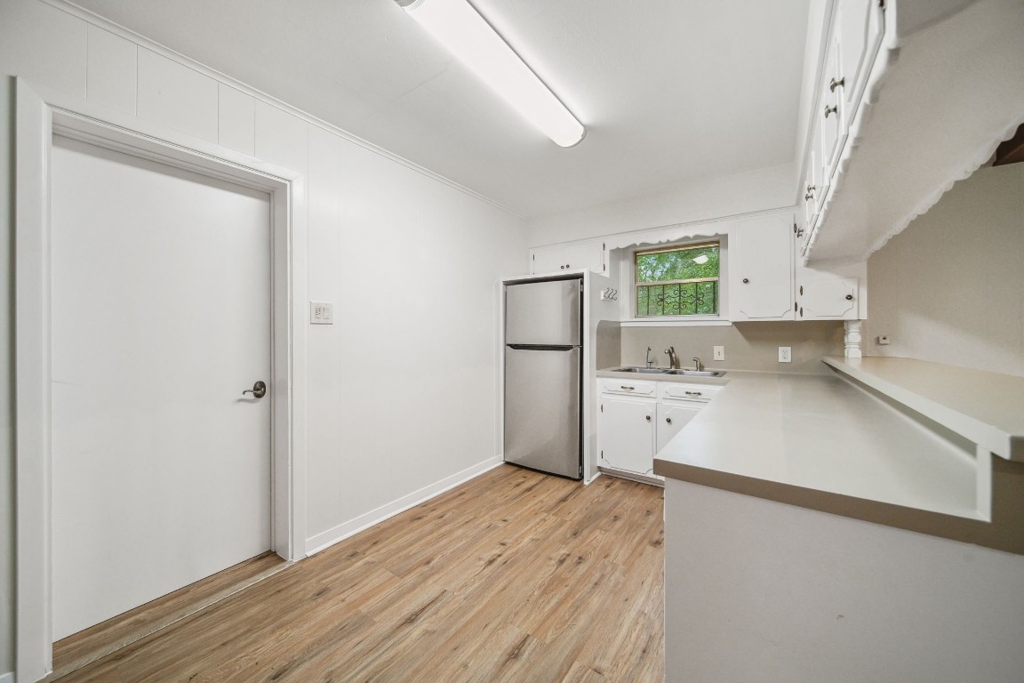 2019 North Thompson Street, Unit A Conroe, TX 77301 - Photo 5 of 17 Ample countertop space for food preparation with stainless steel refrigerator included.