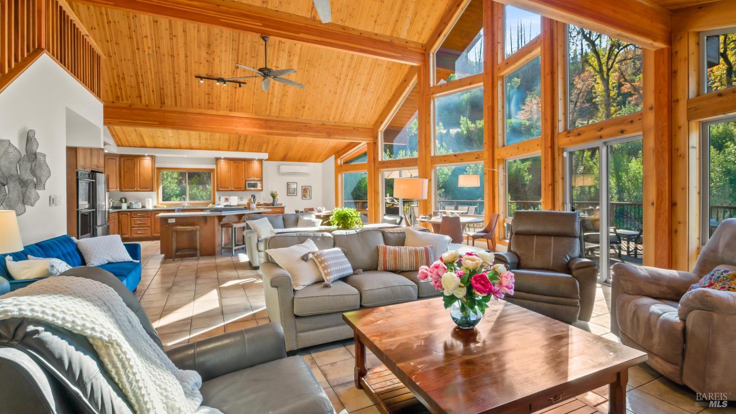 11081 Van Dorn Reservoir Road, Unit 1 Middletown, CA 95461 - Photo 3 of 68 a living room with furniture and a large window