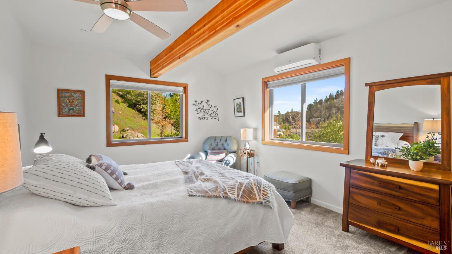 11081 Van Dorn Reservoir Road, Unit 1 Middletown, CA 95461 - Photo 50 of 68 a bedroom with a bed and a window