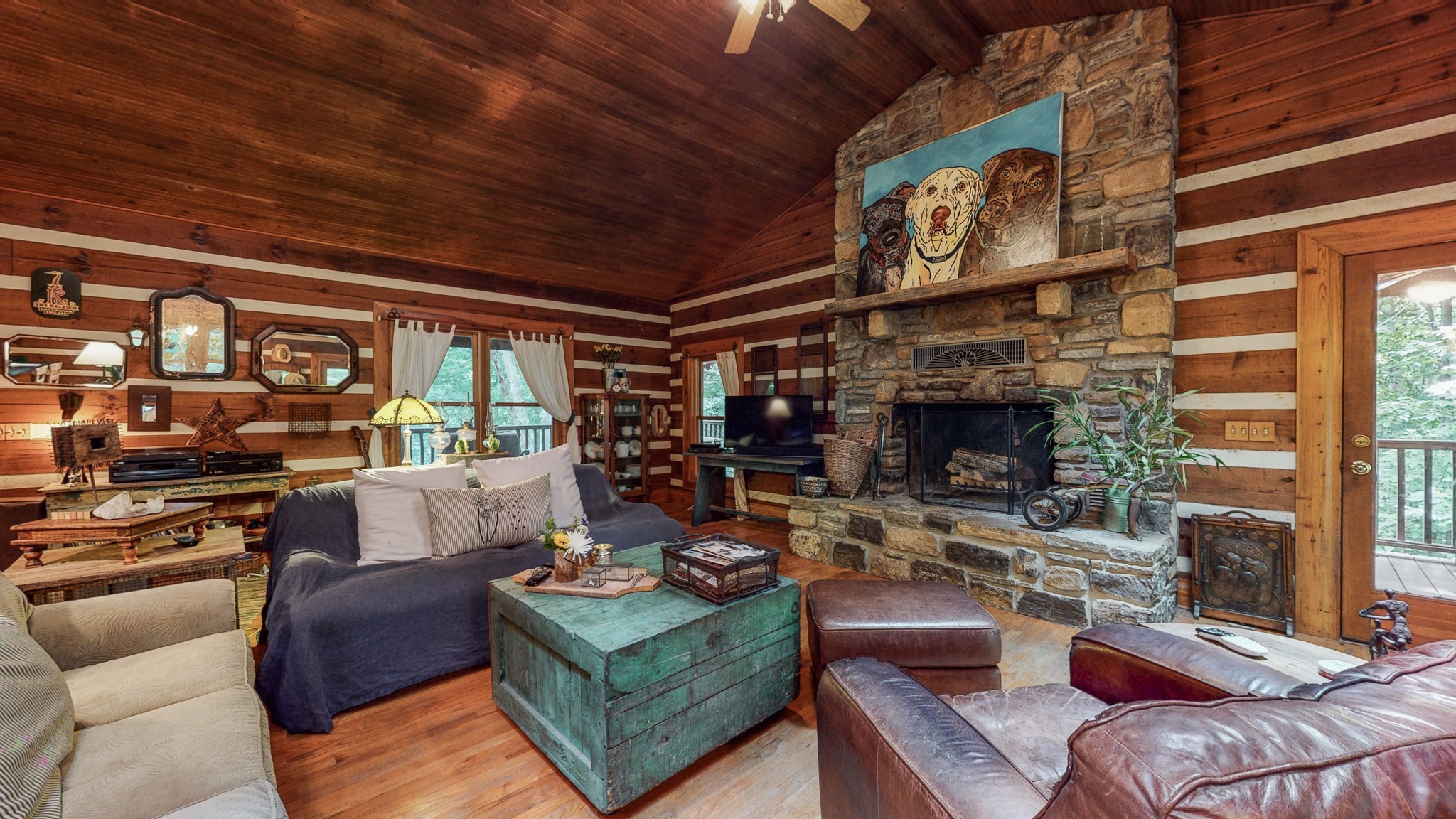 7715 Fernvale Road Fairview, TN 37062 - Photo 4 of 46 a living room with furniture and a fireplace