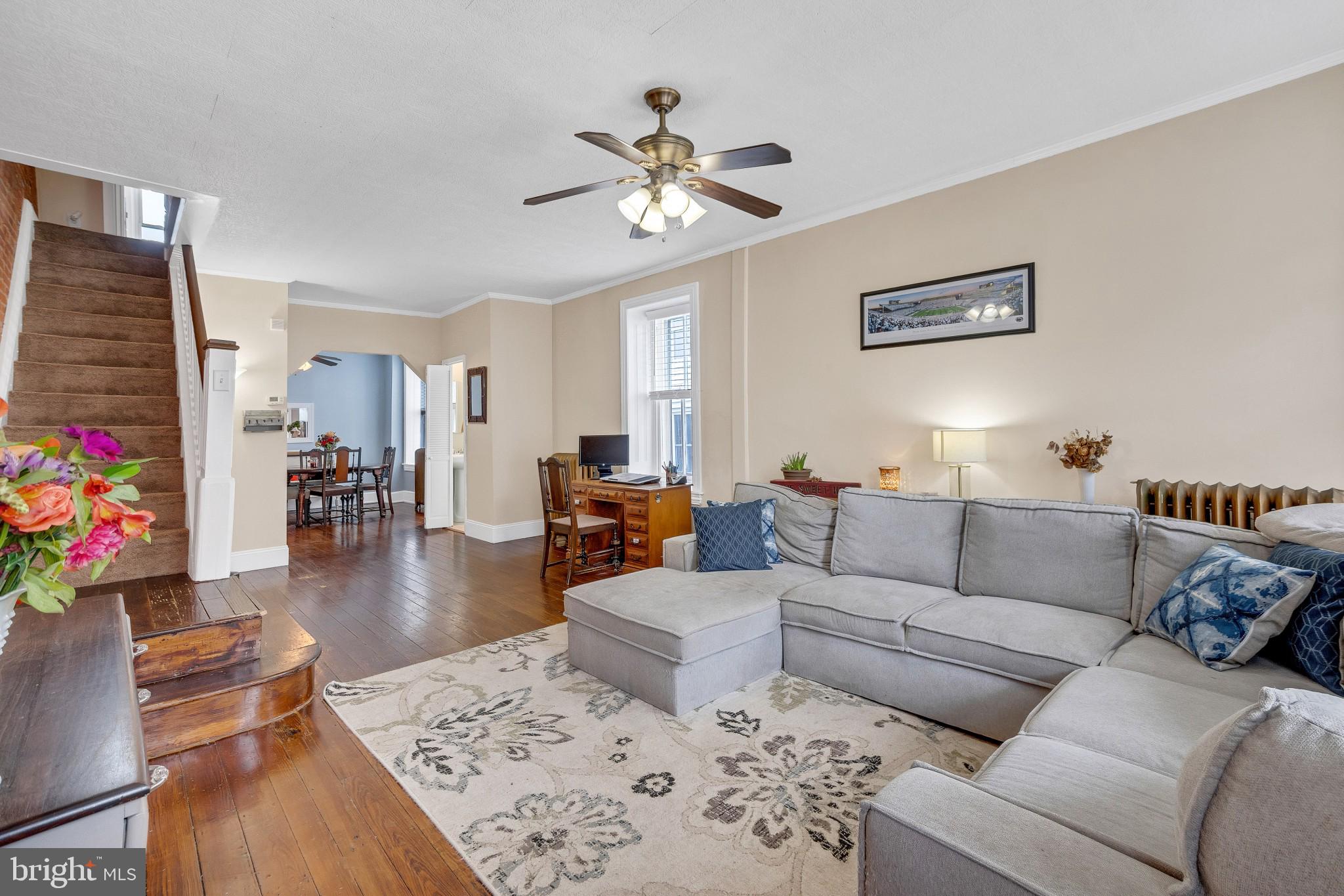 337 Lemonte Street Philadelphia, PA 19128 - Photo 4 of 18 a living room with furniture and wooden floor
