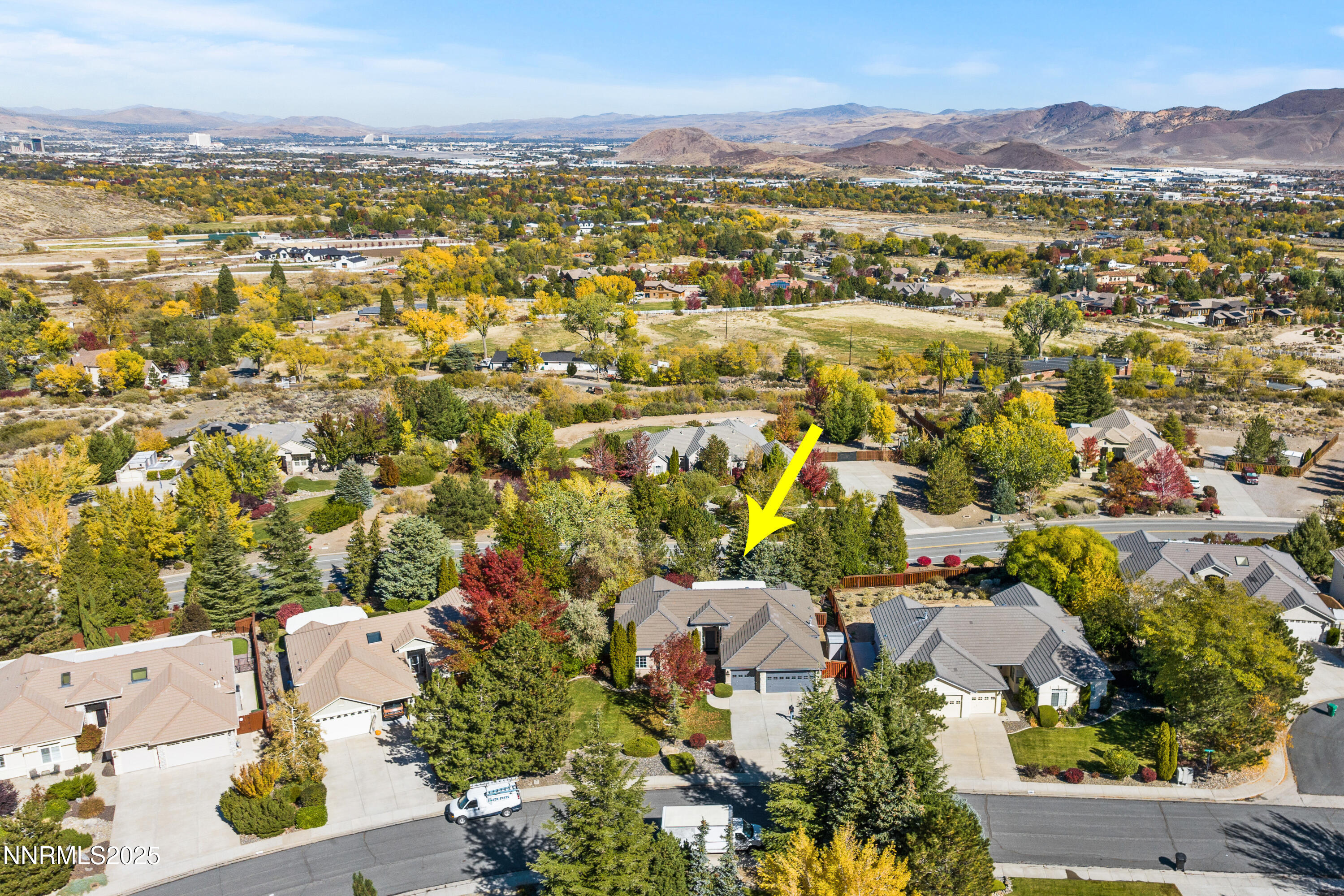4991 West Albuquerque Road Reno, NV 89511 - Photo 55 of 60 an aerial view of residential house with an outdoor space