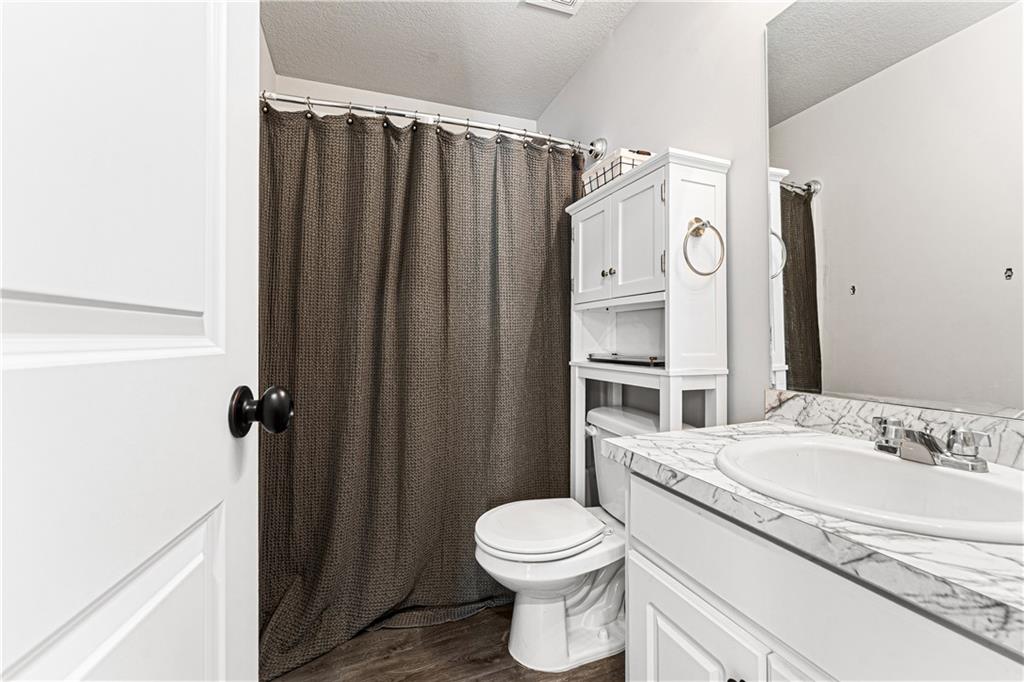328 Walnut Drive Hartwell, GA 30643 - Photo 8 of 33 a bathroom with a granite countertop sink toilet and shower