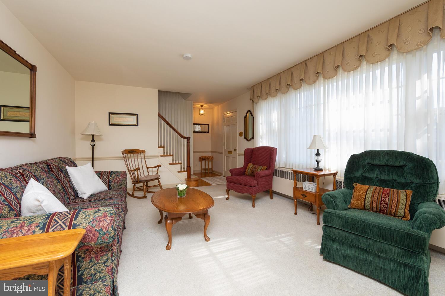 2129 Benezet Road Abington, PA 19001 - Photo 5 of 36 Living Room with view of staircase and front door