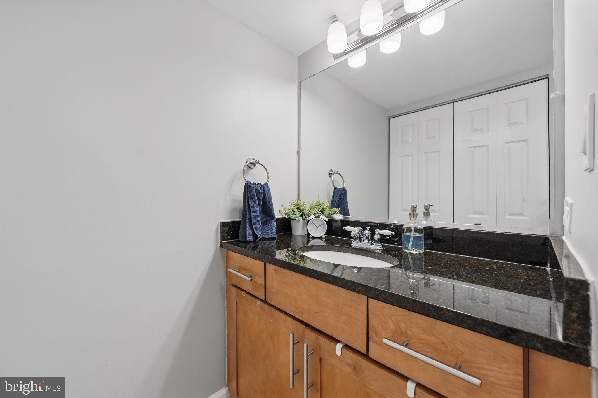 3611 38th Street Northwest, Unit 209 Washington, DC 20016 - Photo 17 of 30 a bathroom with a sink and a mirror