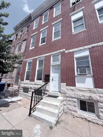 a front view of a building