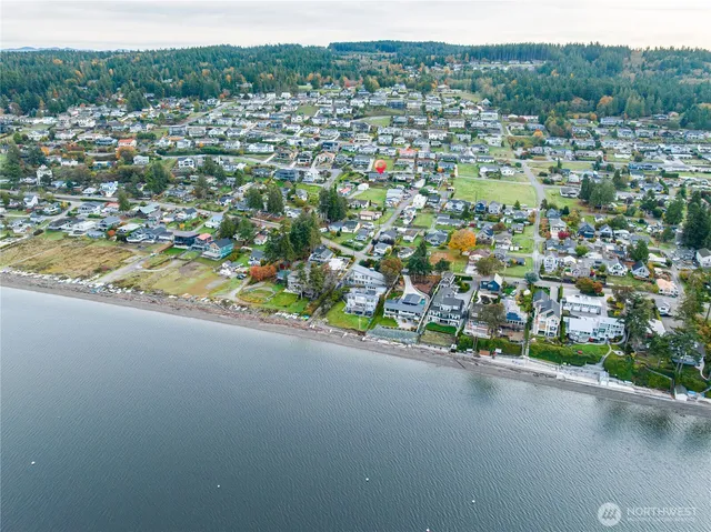 a view of a city street from a terrace