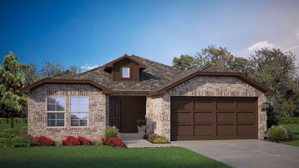 16536 Hudson Pr Way Justin, TX 76247 - Photo 36 of 39 a front view of a house with a garden and yard