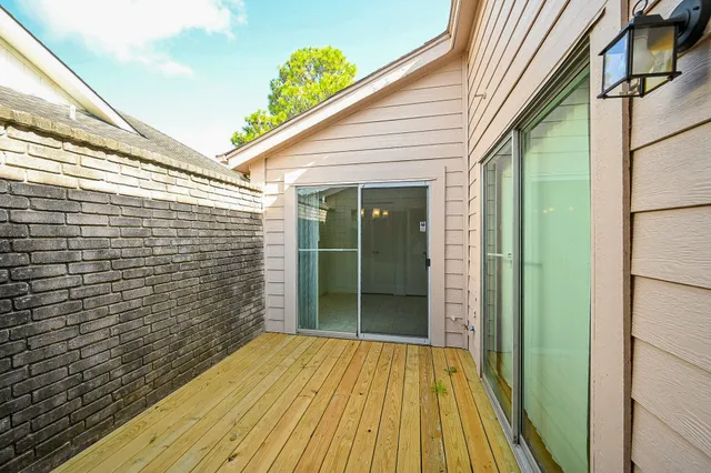 a view of outdoor space and deck
