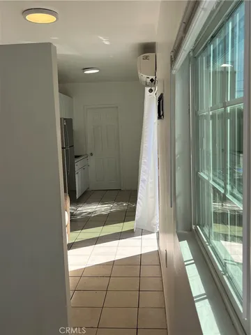 a view of a bathroom with a tub