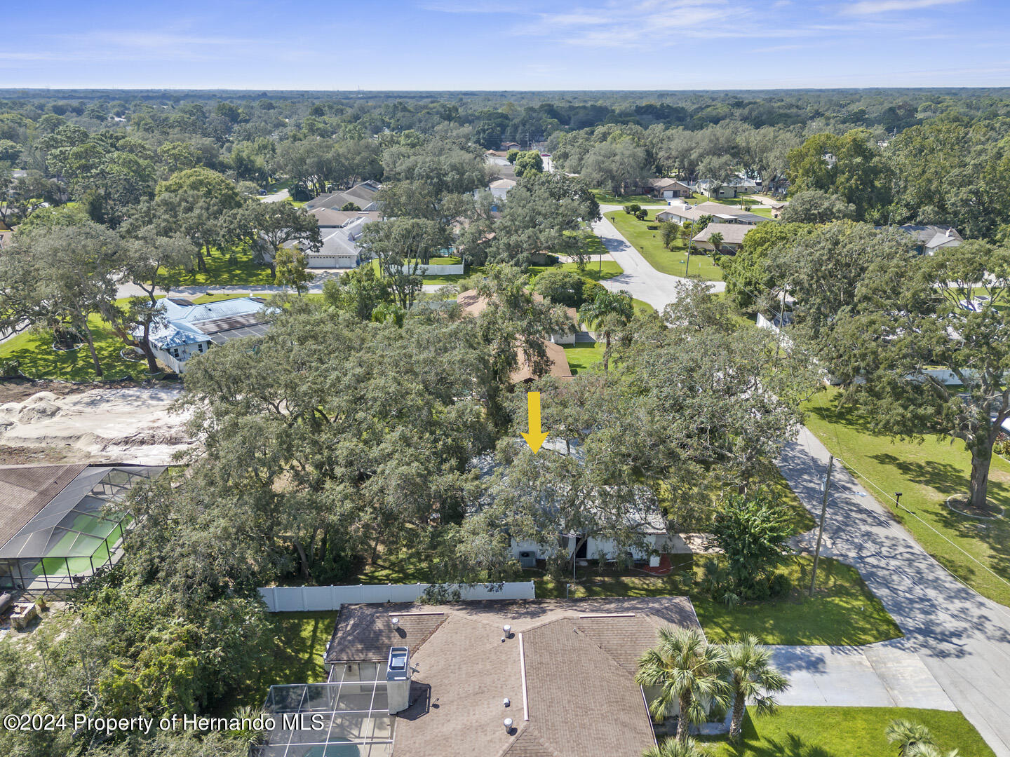 2004 Nobleton Avenue Spring Hill, FL 34608 - Photo 37 of 38 an aerial view of residential house with outdoor space