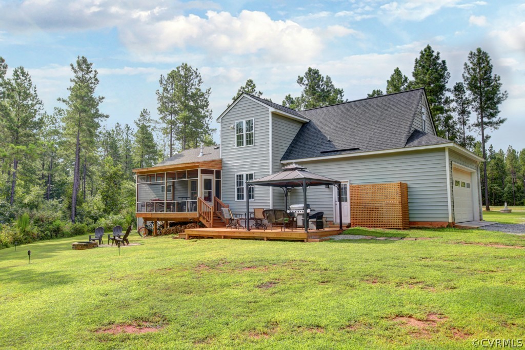 1840 Lower Mill Road Powhatan, VA 23139 - Photo 3 of 24 Spacious rear yard, screen porch, deck & fire pit