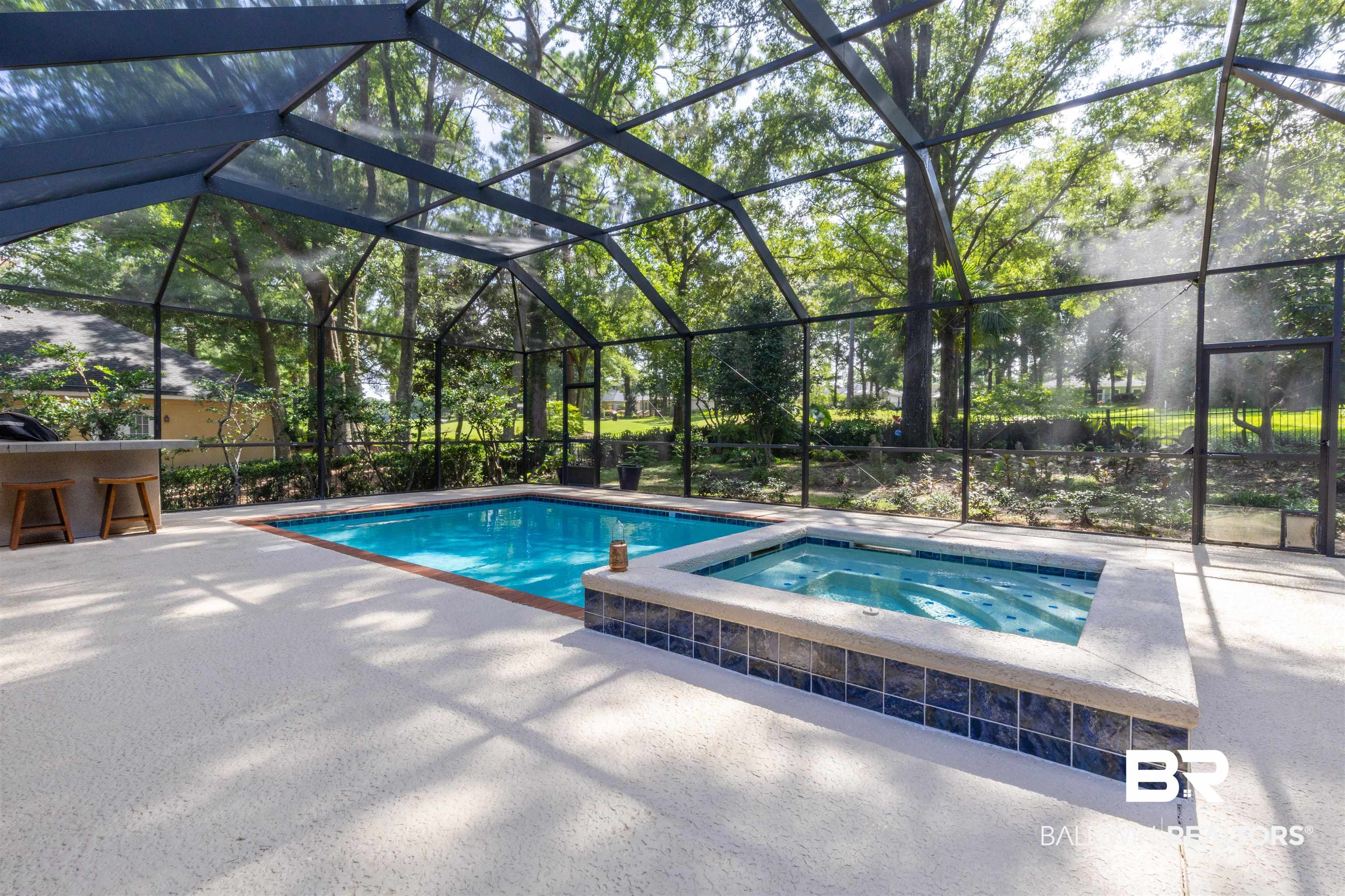 153 Old Mill Road Fairhope, AL 36532 - Photo 32 of 40 Gunite Pool and Hot Tub