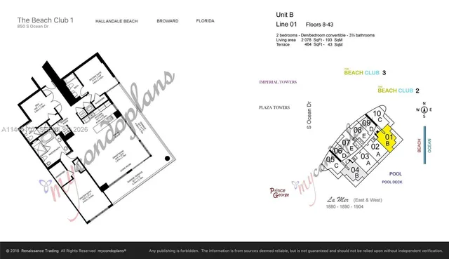 $1,999,000 | 1850 South Ocean Drive, Unit 3301, Hallandale Beach, FL 33009