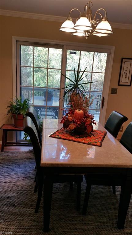 3419 Polo Road, Unit 4 Winston-Salem, NC 27106 - Photo 7 of 17 Dining Room, looking from the kitchen to the back deck