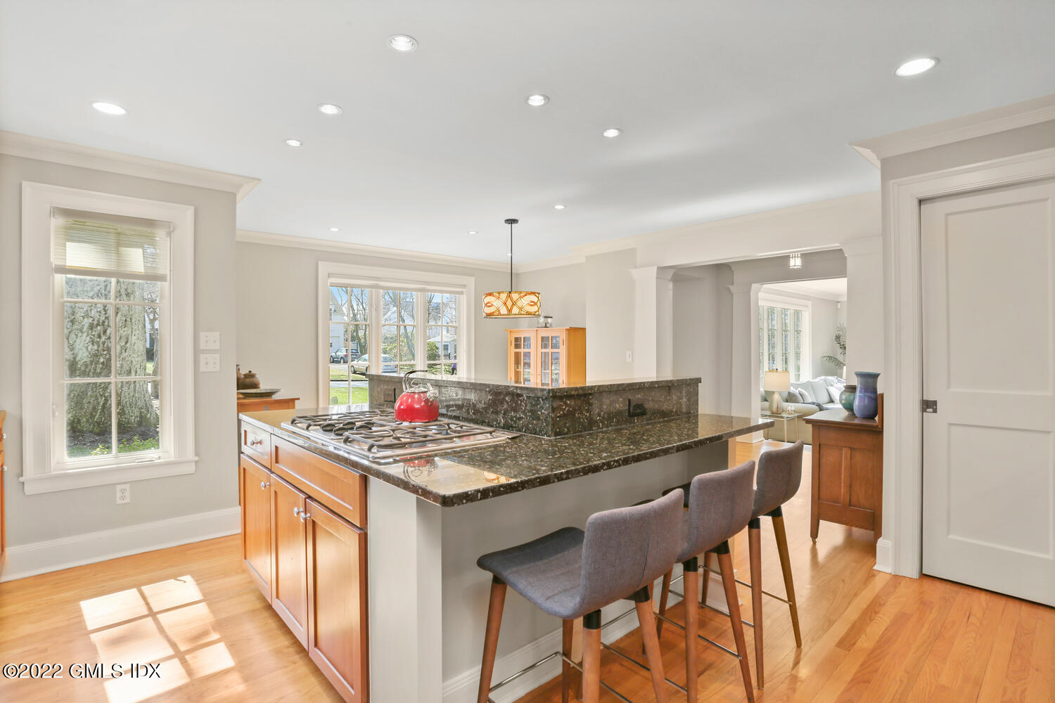 7 Owenoke Way Riverside, CT 06878 - Photo 10 of 37 a kitchen with stainless steel appliances granite countertop a stove and a sink