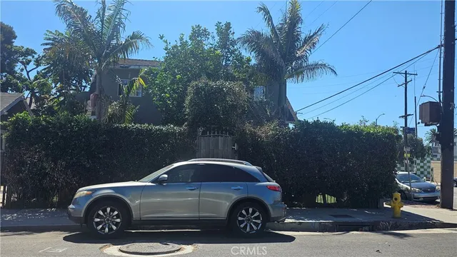 a car parked in front of a house