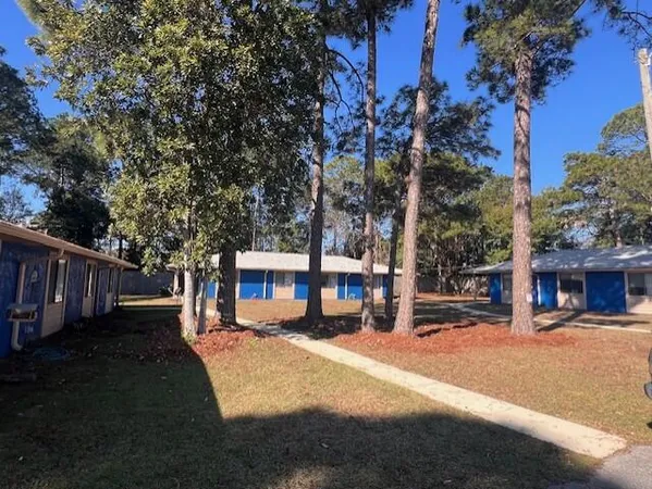 a view of a street with houses