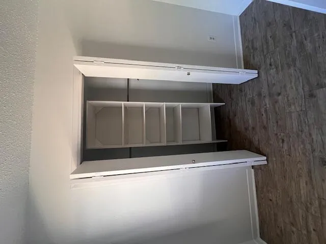 a view of entryway with wooden floor