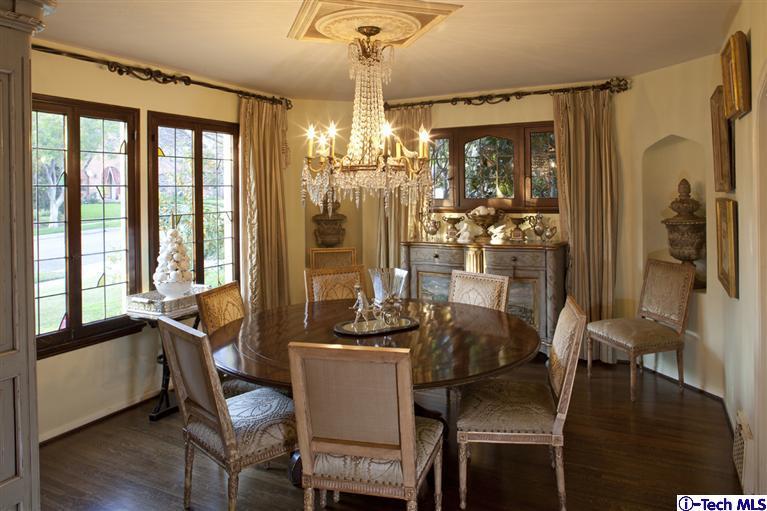 Undisclosed Address San Marino, CA 91108 - Photo 24 of 58 a dining room with furniture a chandelier and wooden floor