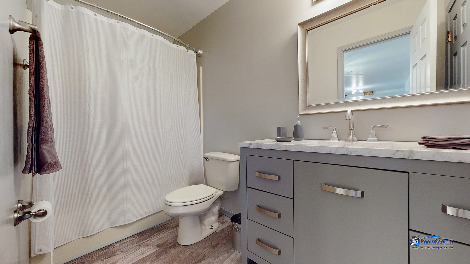 277 Mayflower Court Gurnee, IL 60031 - Photo 12 of 42 a bathroom with a granite countertop sink toilet and mirror