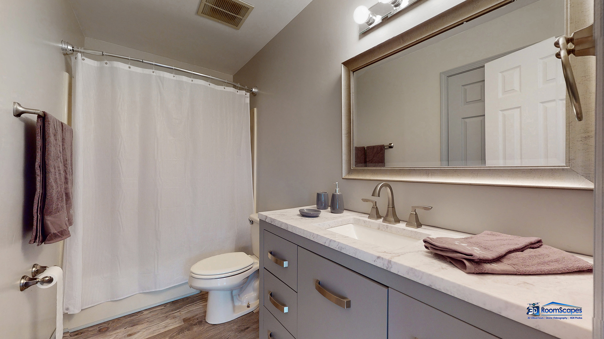 277 Mayflower Court Gurnee, IL 60031 - Photo 18 of 42 a bathroom with a granite countertop sink toilet and shower