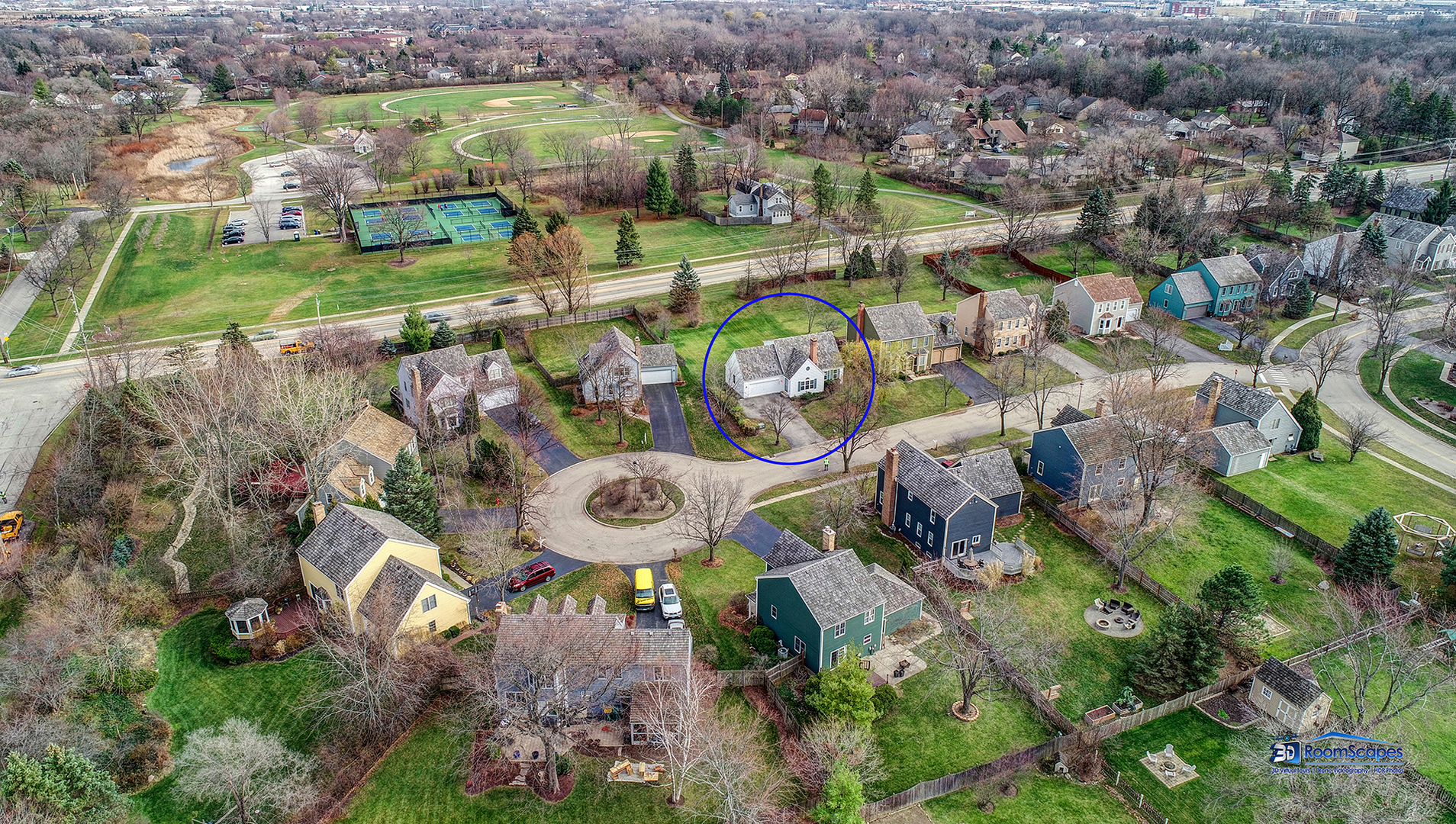 277 Mayflower Court Gurnee, IL 60031 - Photo 38 of 42 an aerial view of a house with a yard basket ball court and outdoor seating
