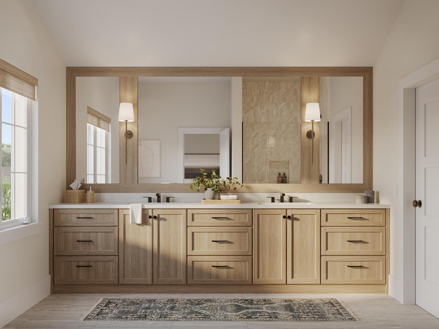 5516 Higo Way Newark, CA 94560 - Photo 7 of 7 a spacious bathroom with a granite countertop sink and a mirror