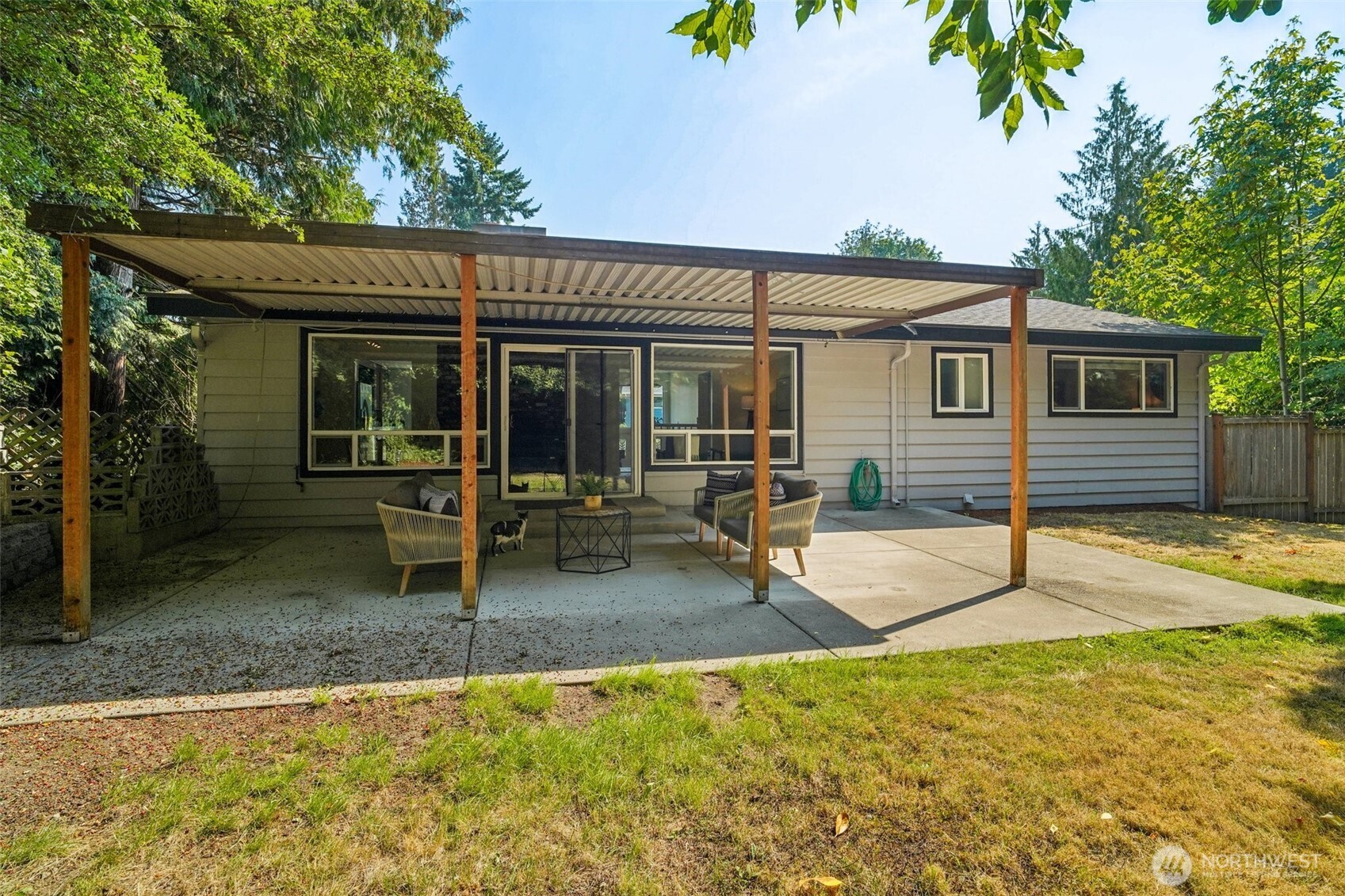 17841 4th Avenue Northwest Shoreline, WA 98177 - Photo 29 of 33 a backyard of a house with seating space