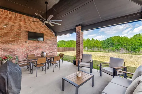 a outdoor space with furniture