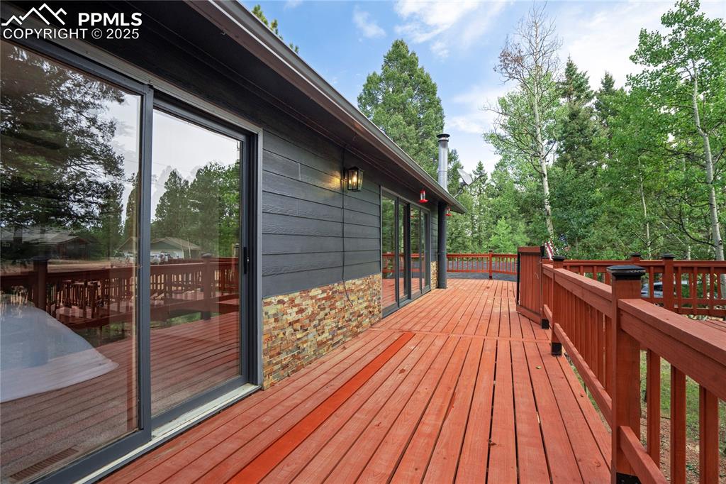 57 Aspen Circle Divide, CO 80814 - Photo 50 of 50 a balcony with wooden floor