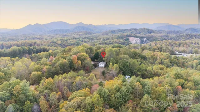 a view of city and mountain