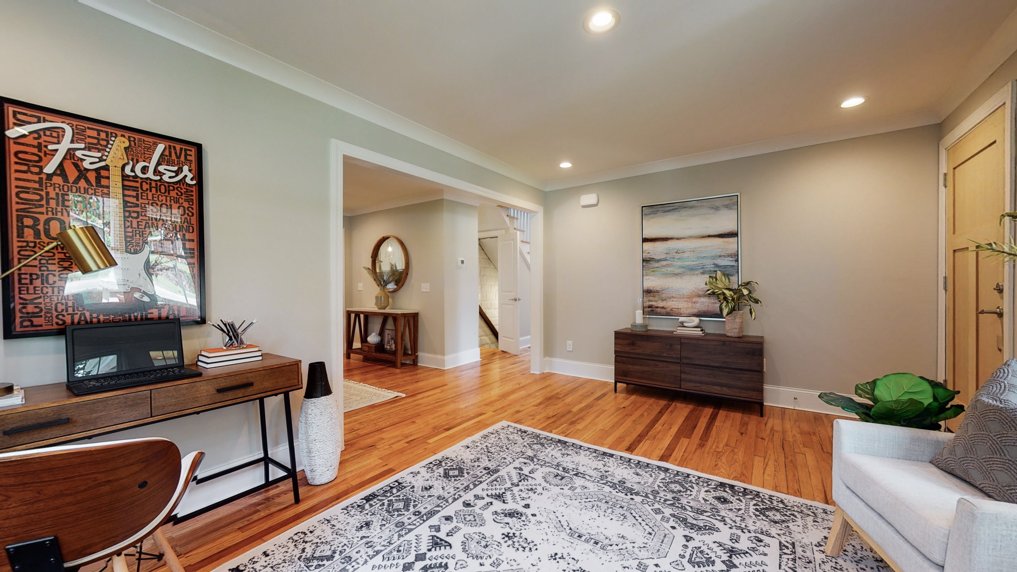 4109 Murphy Road Nashville, TN 37209 - Photo 3 of 31 a living room with furniture and wooden floor