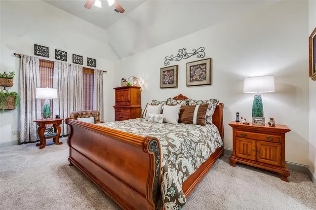 a bed room with a bed and a couch