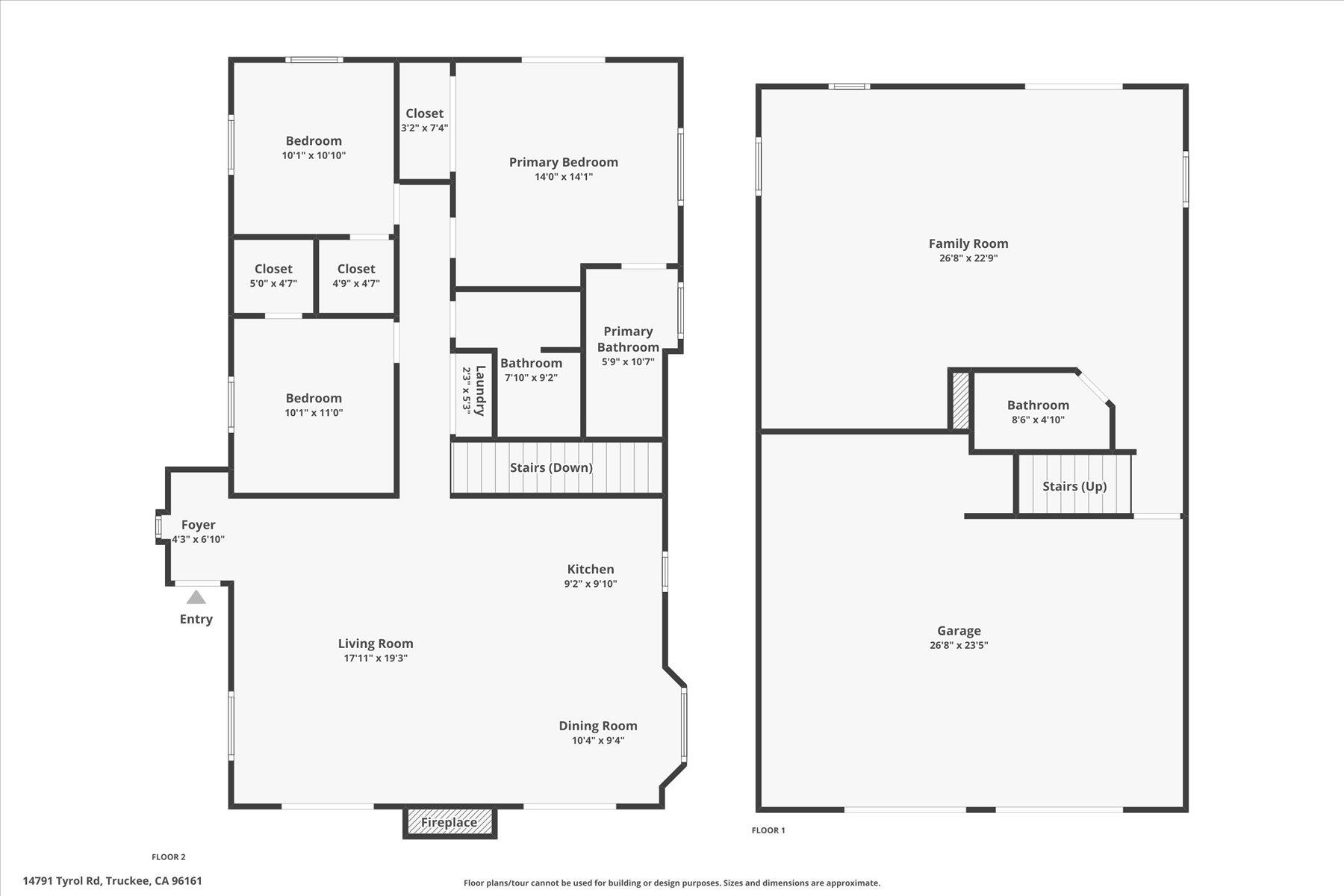 14791 Tyrol Road Truckee, CA 96161 - Photo 24 of 24 a picture of a bathroom with a refrigerator