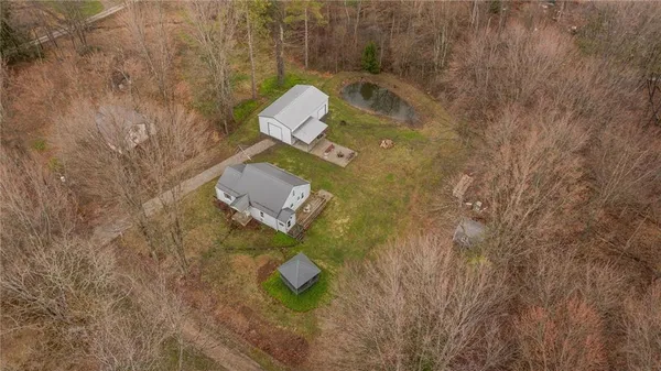 a bird view of a house