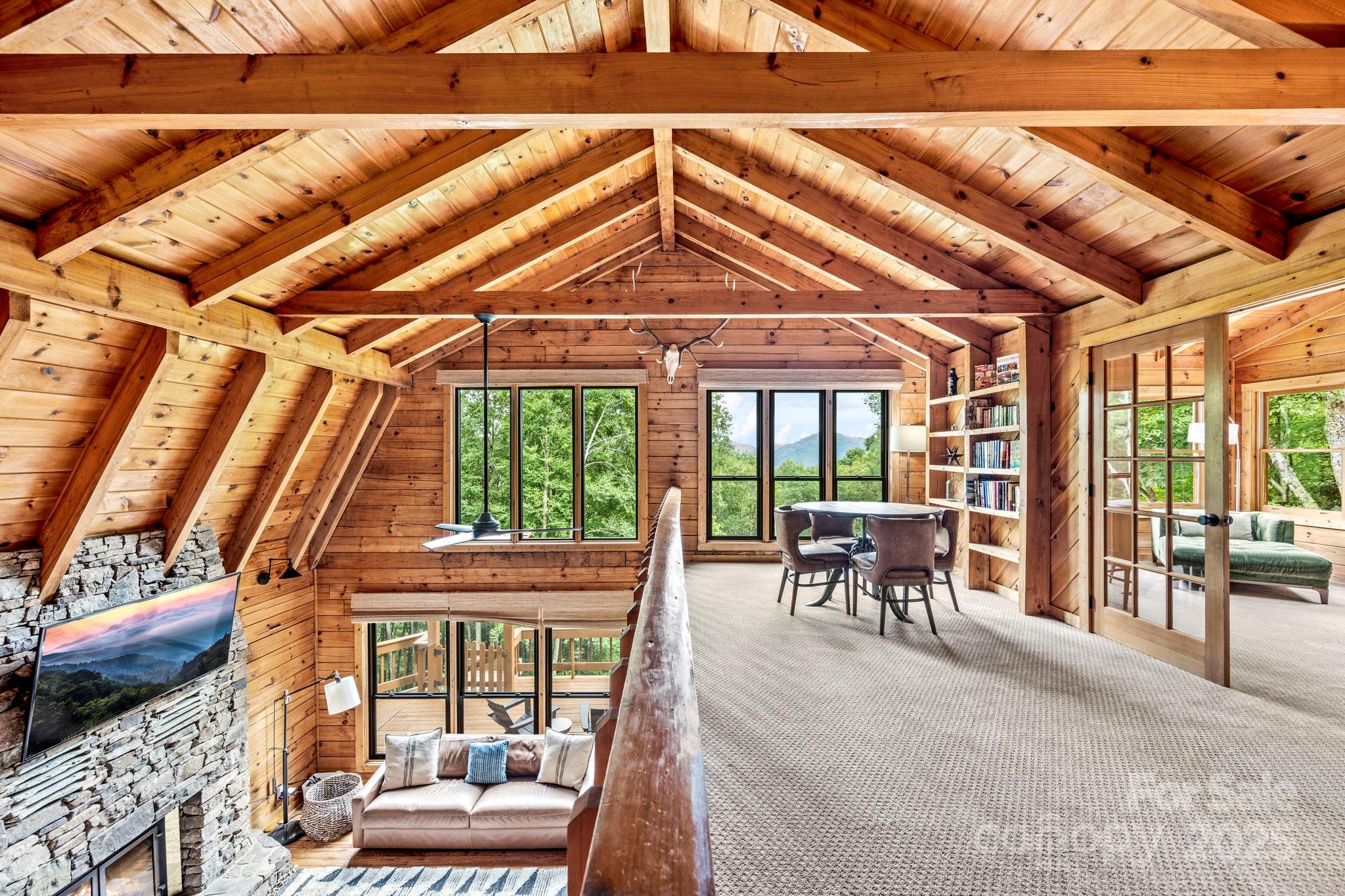 1933 Laurel Ridge North Maggie Valley, NC 28751 - Photo 24 of 45 a view of a porch with furniture and a backyard