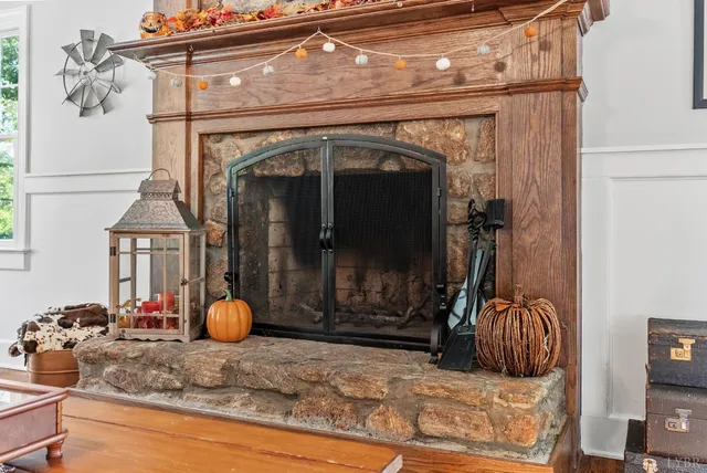 a kitchen with a table and chairs in it