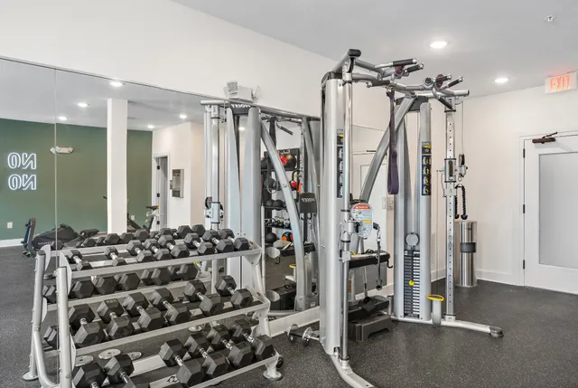 a view of a walk in closet