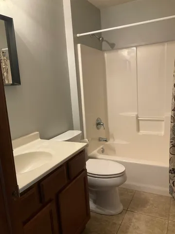 a room with water heater and storage