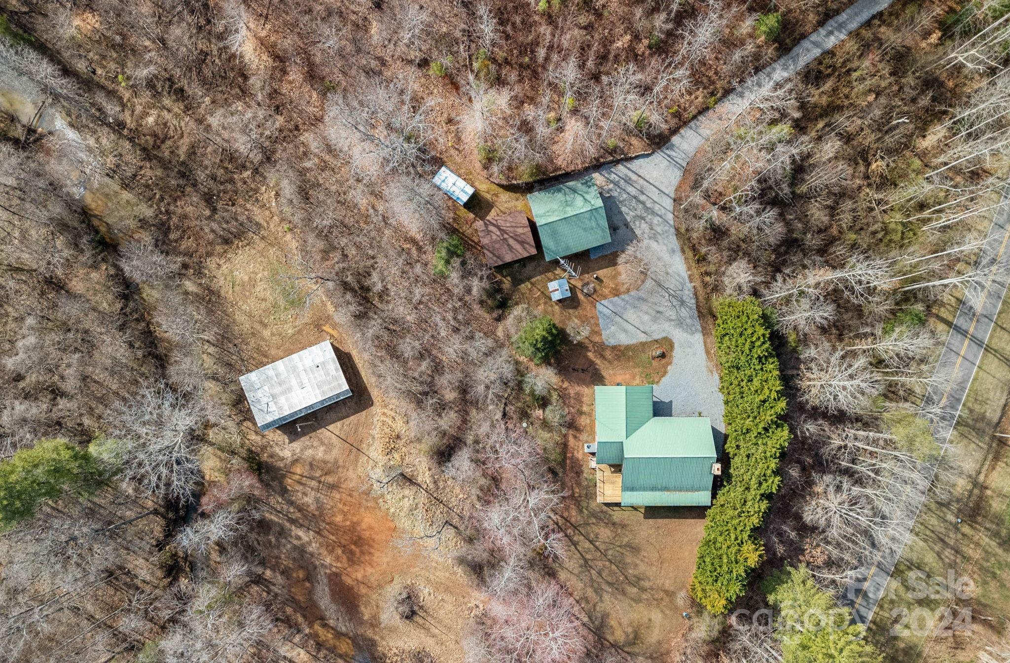 an aerial view of house with outdoor space