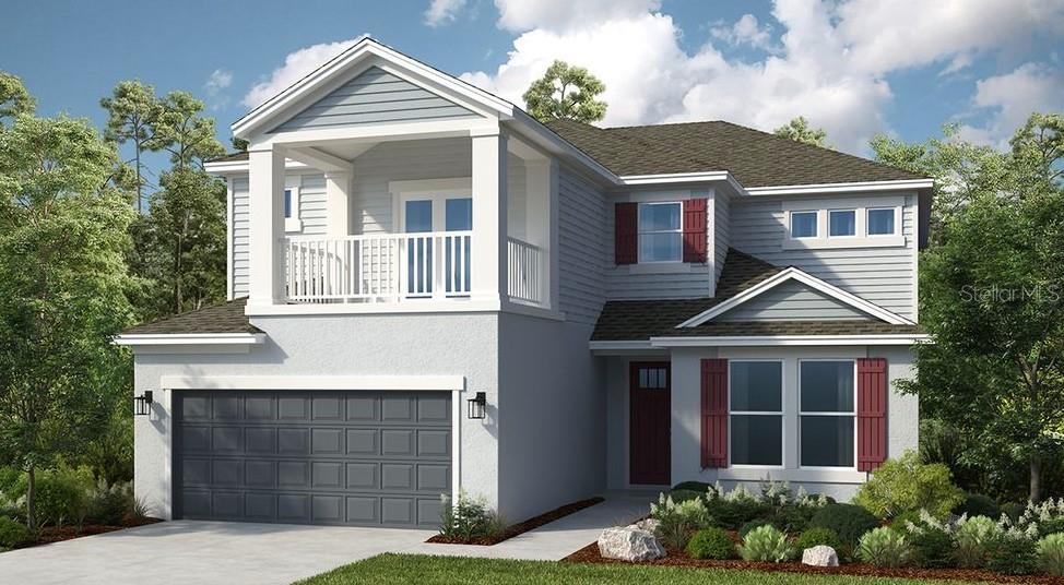 5295 Bowspirit Way St. Cloud, FL 34771 - Photo 1 of 1 a front view of a house with garden
