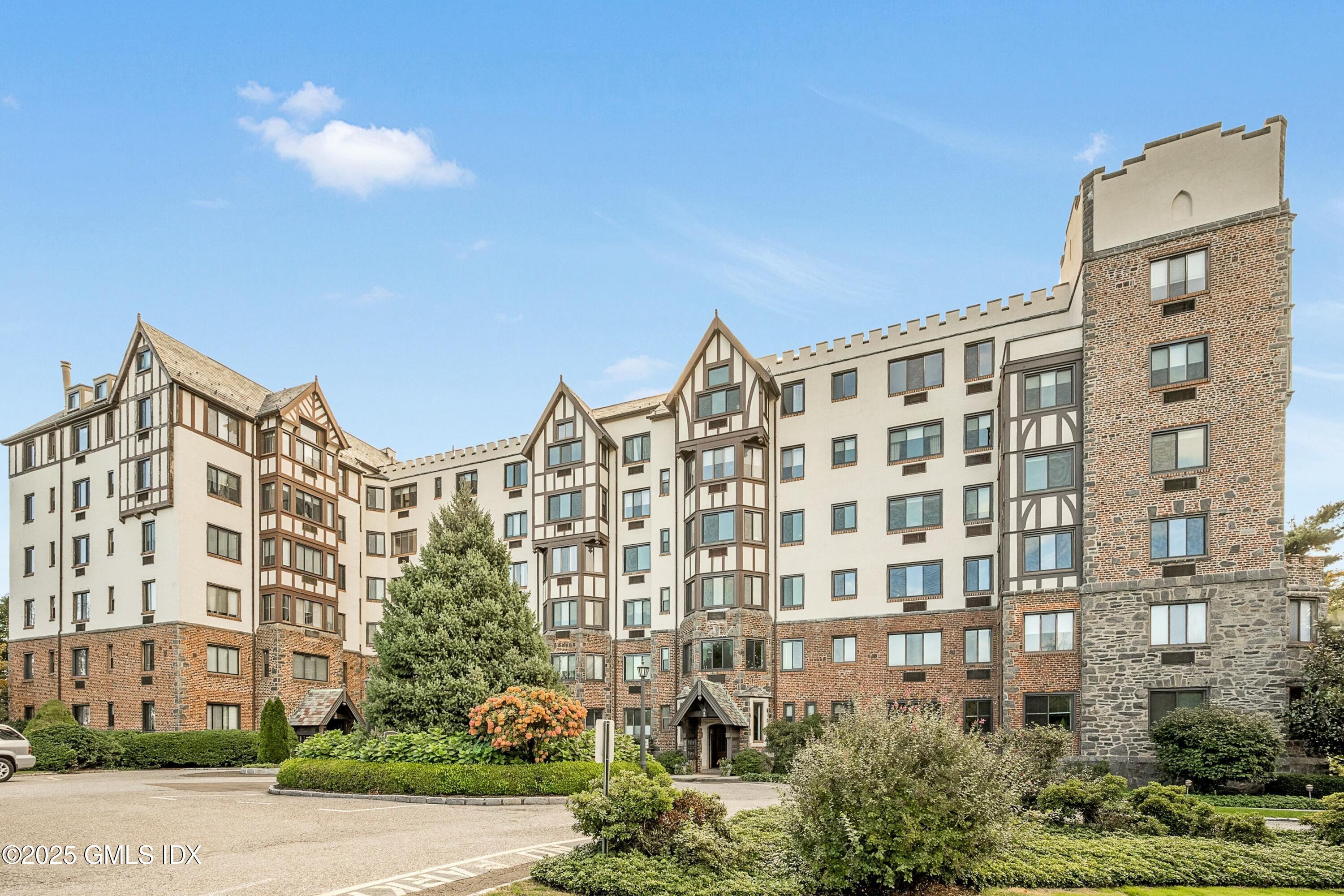 a front view of a building