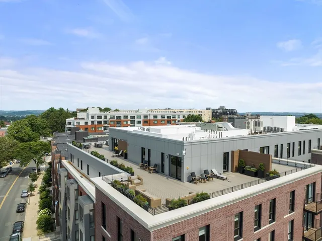 a view of a balcony with city view