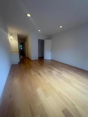 an empty room with a natural light