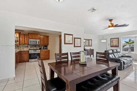 a view of kitchen with breakfast area
