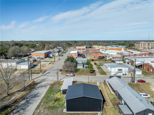 an aerial view of a city