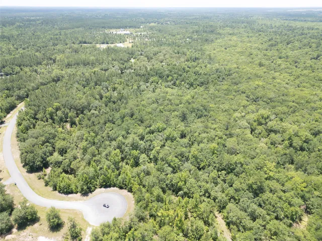a view of a swimming pool and trees