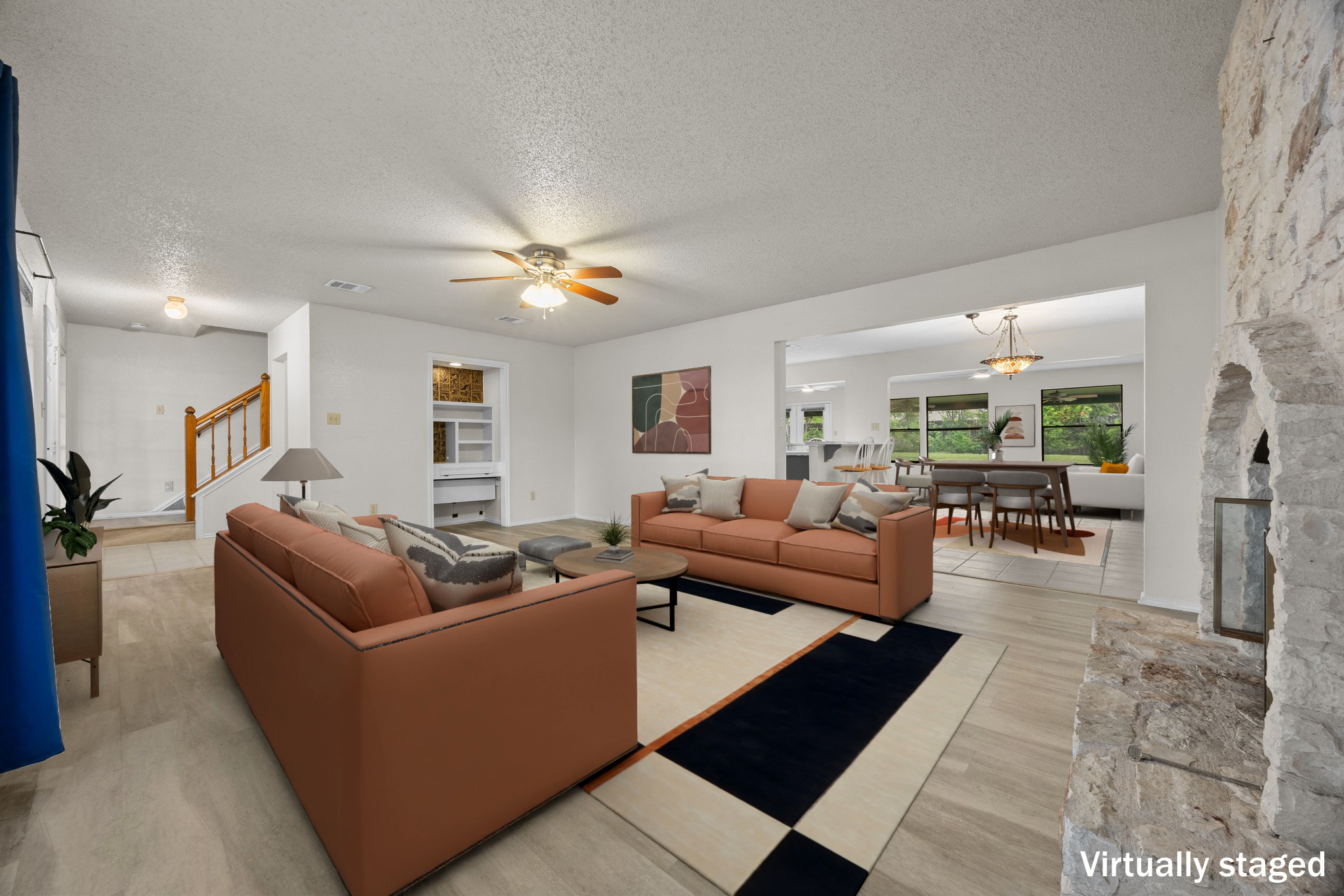 1000 West Noton Street Pflugerville, TX 78660 - Photo 8 of 35 a living room with furniture kitchen view and a large window