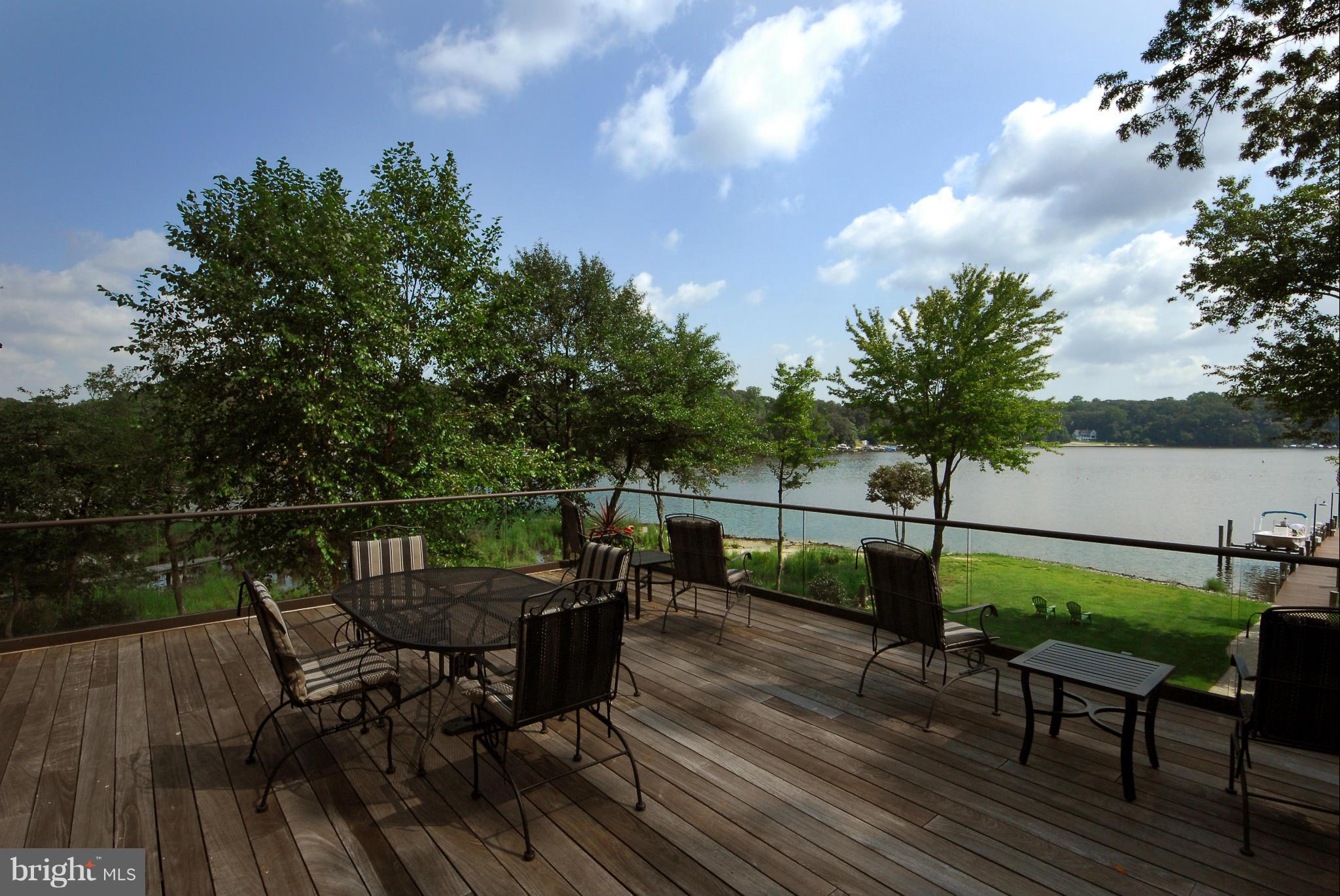 603 Simms Landing Road Crownsville, MD 21032 - Photo 9 of 28 Waterside deck overlooking the Severn River